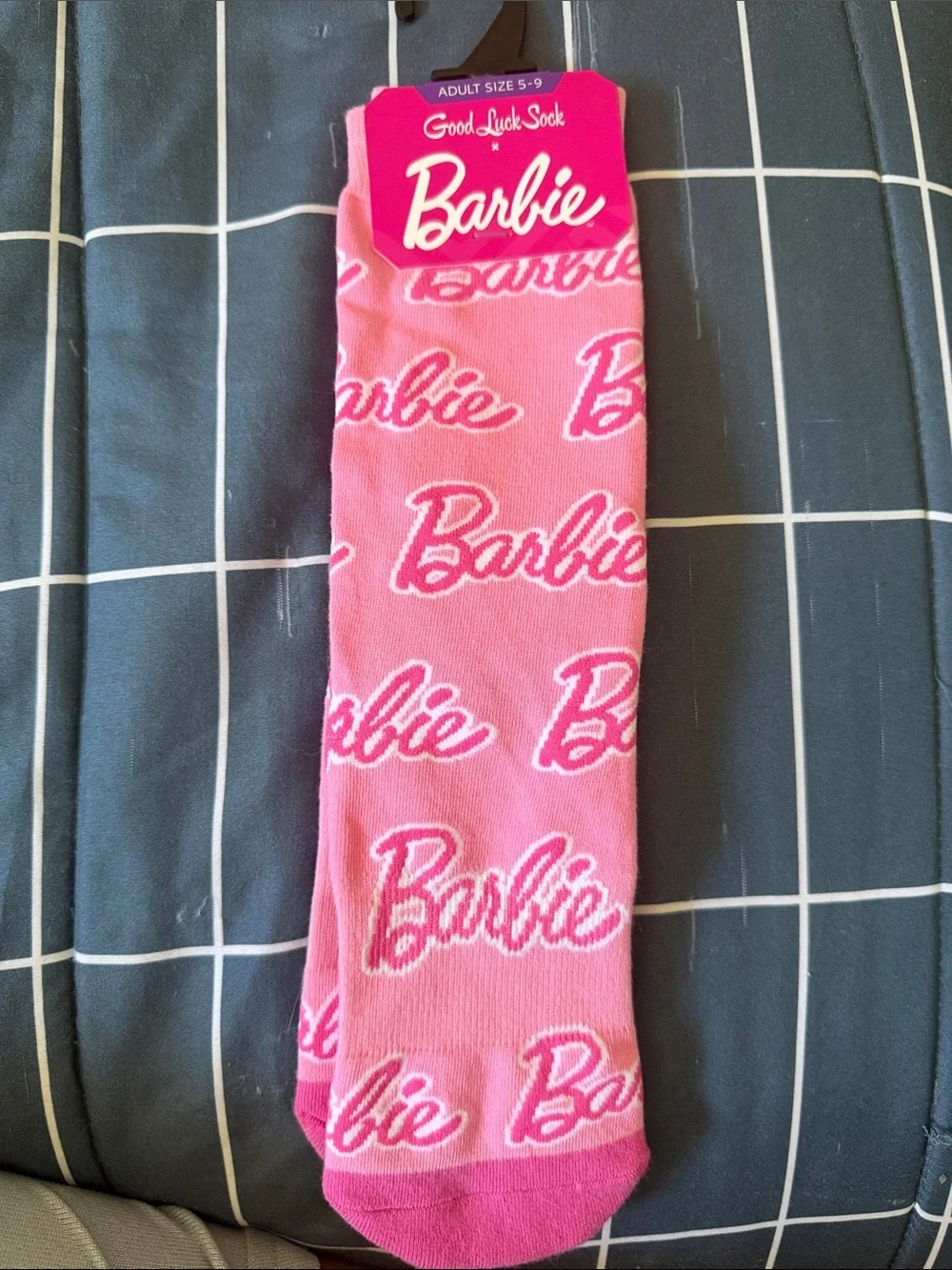 Barbie Pink Logo Crew Socks